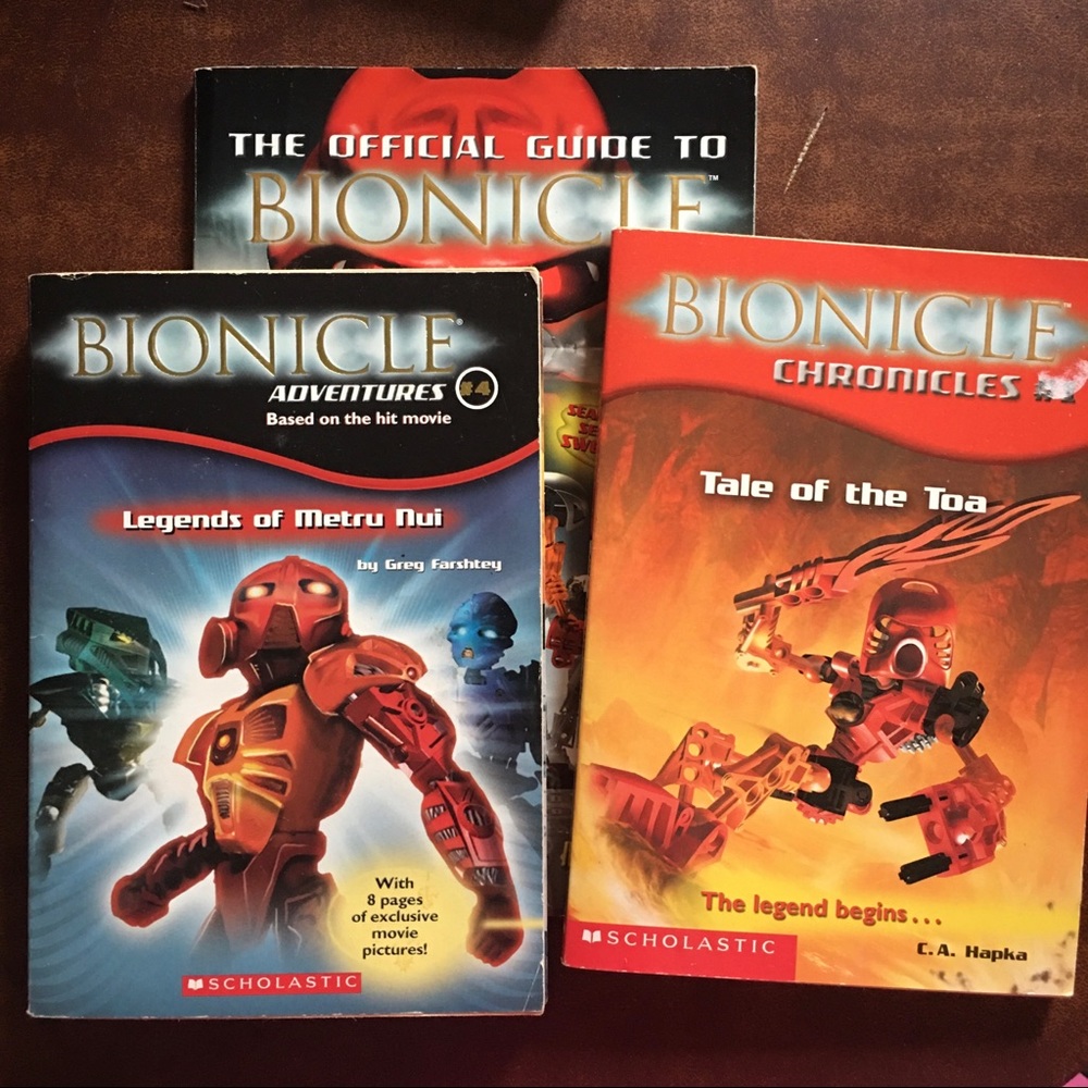 Bundle of 3 bionicle paperback books